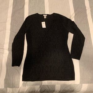 NWT Cache shimmery black sweater